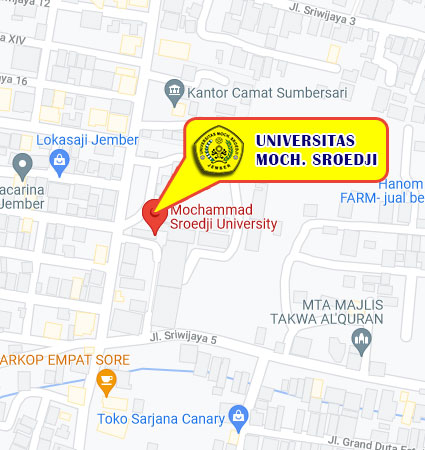 Campus Location Map Universitas Mochammad Sroedji Jember Nomor